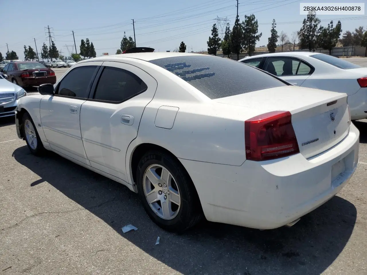 2006 Dodge Charger Se VIN: 2B3KA43G26H400878 Lot: 62754785