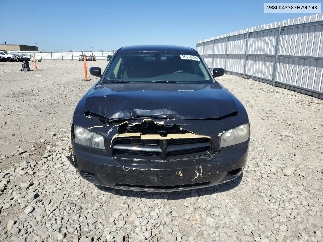 2007 Dodge Charger Se VIN: 2B3LK43G87H790243 Lot: 55153425