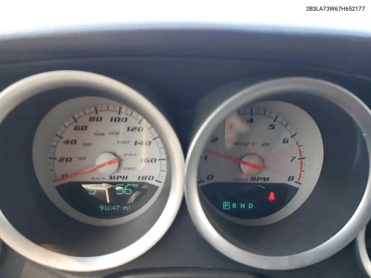 2007 Dodge Charger Srt-8 VIN: 2B3LA73W67H652177 Lot: 55176925