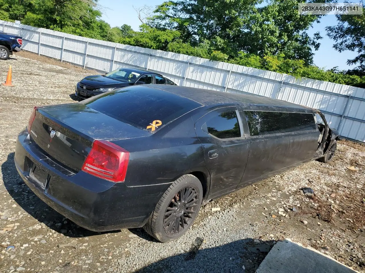 2007 Dodge Charger Se VIN: 2B3KA43G97H651141 Lot: 61526475