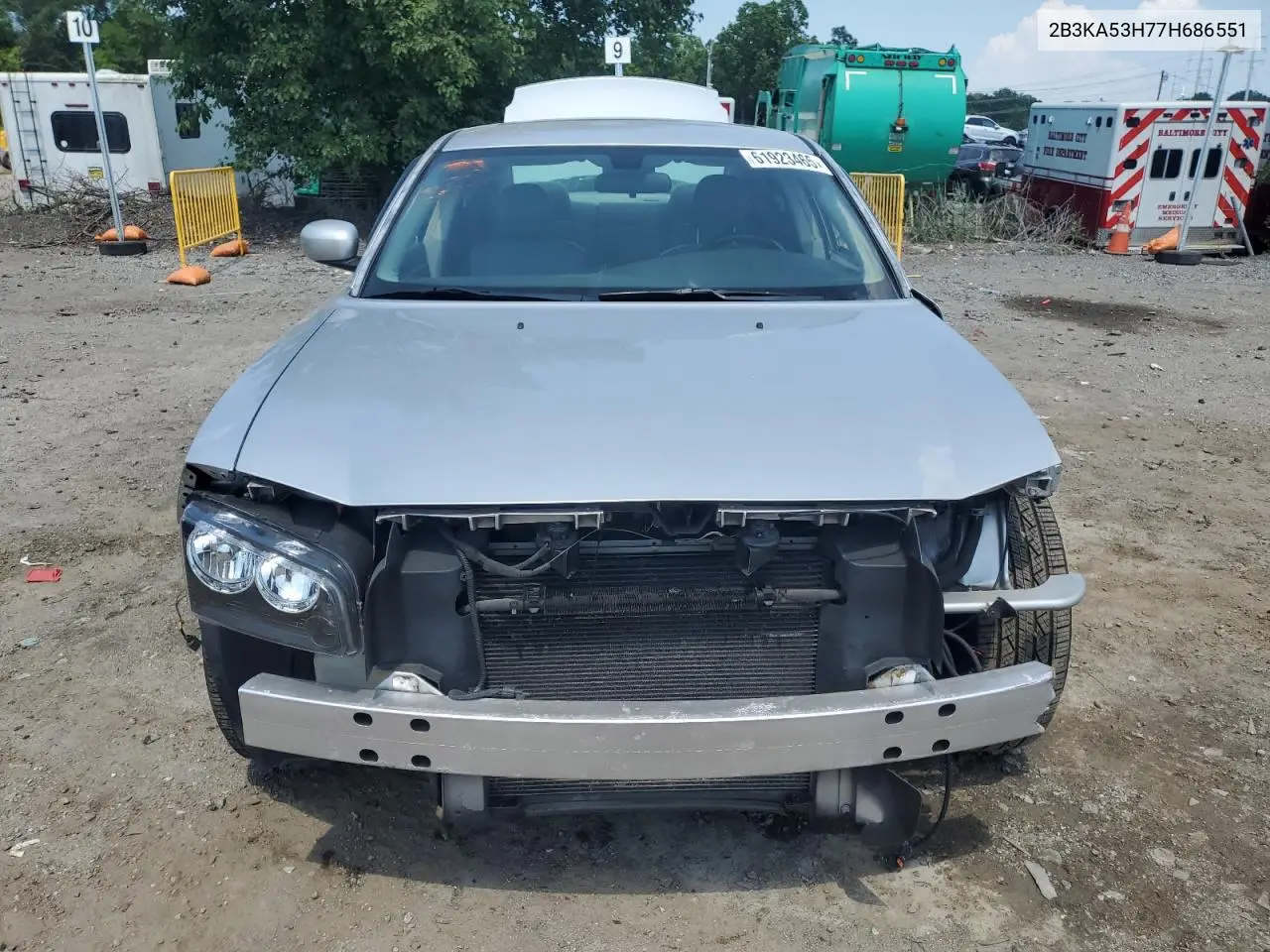 2007 Dodge Charger R/T VIN: 2B3KA53H77H686551 Lot: 61923465