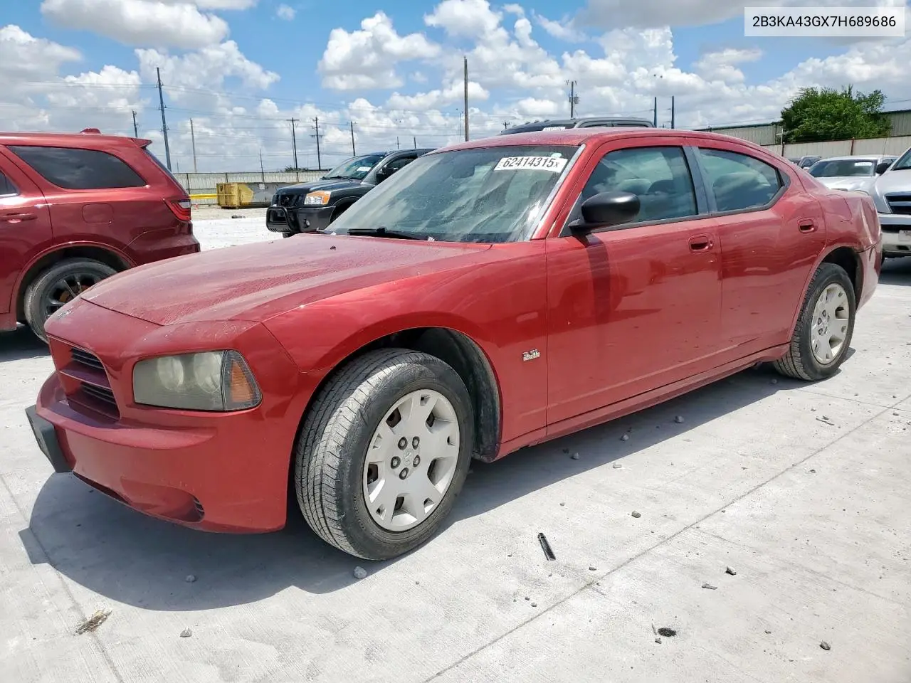 2007 Dodge Charger Se VIN: 2B3KA43GX7H689686 Lot: 62414315