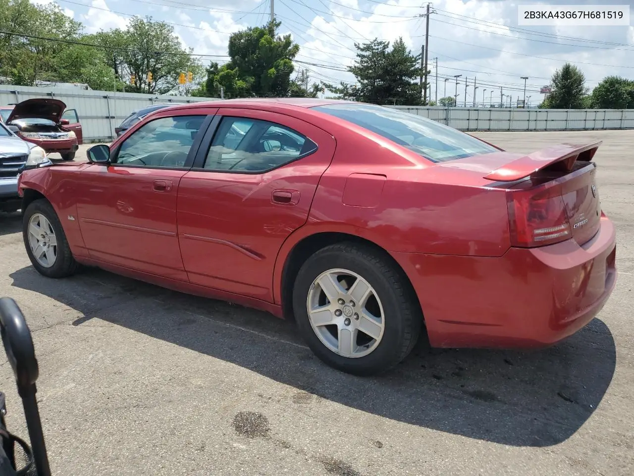 2007 Dodge Charger Se VIN: 2B3KA43G67H681519 Lot: 62501275