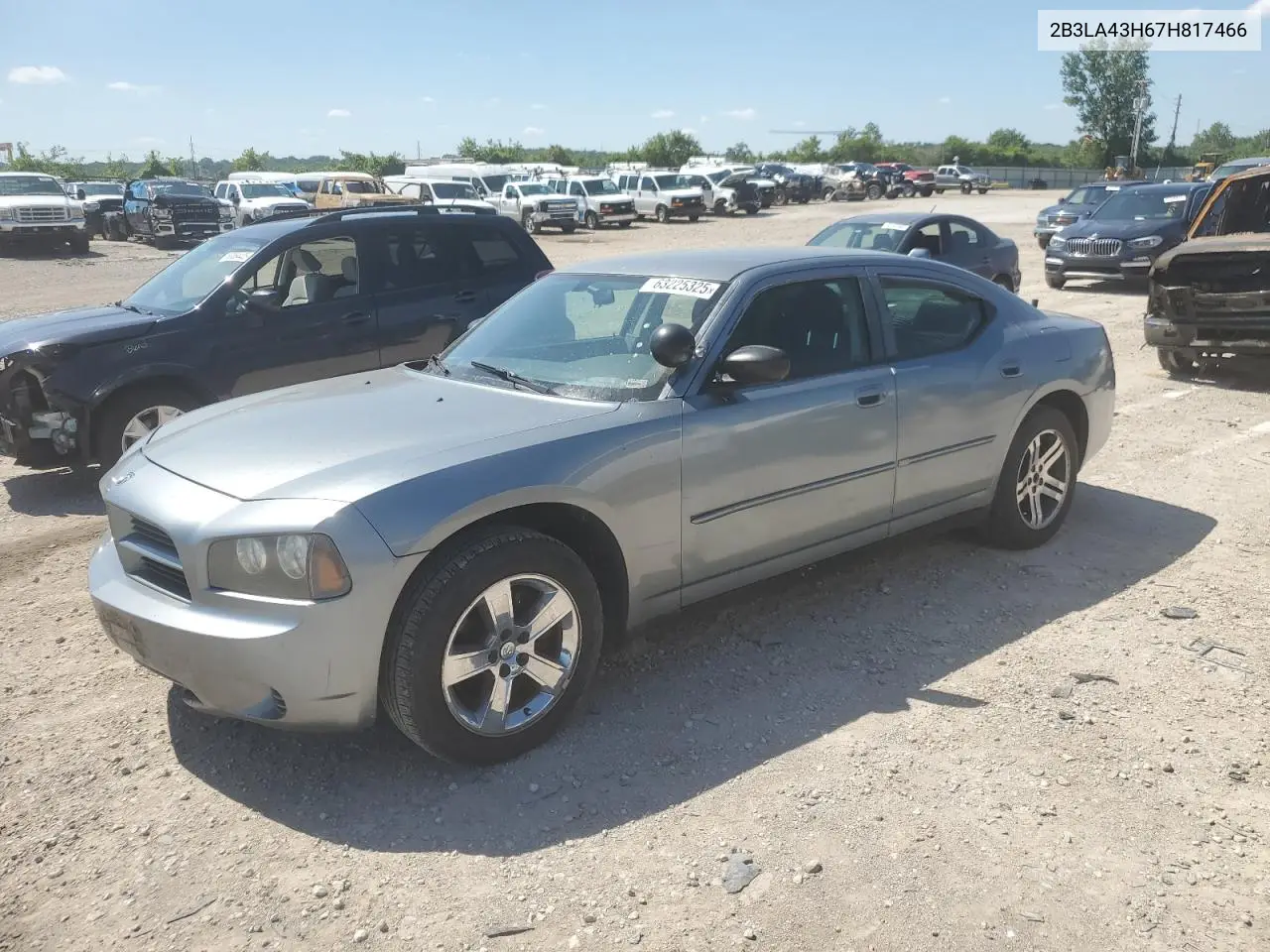 2007 Dodge Charger Se VIN: 2B3LA43H67H817466 Lot: 63225325