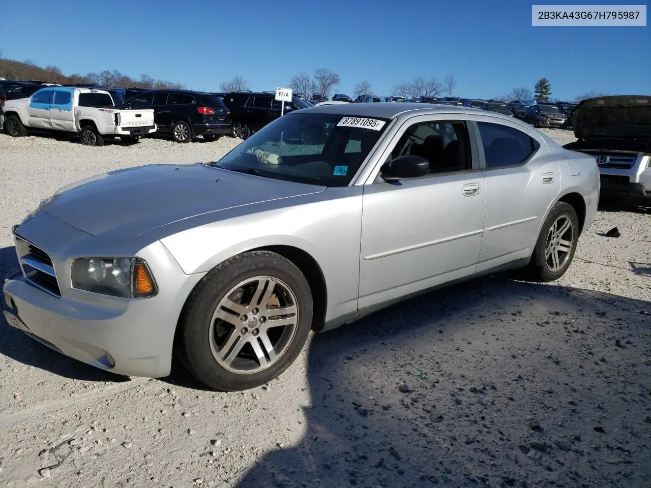 2007 Dodge Charger Se VIN: 2B3KA43G67H795987 Lot: 87891095