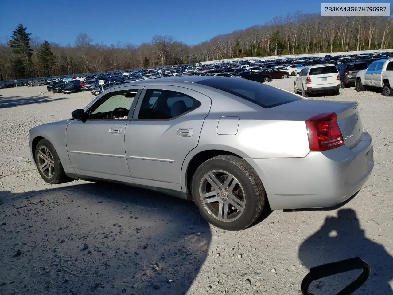 2007 Dodge Charger Se VIN: 2B3KA43G67H795987 Lot: 87891095