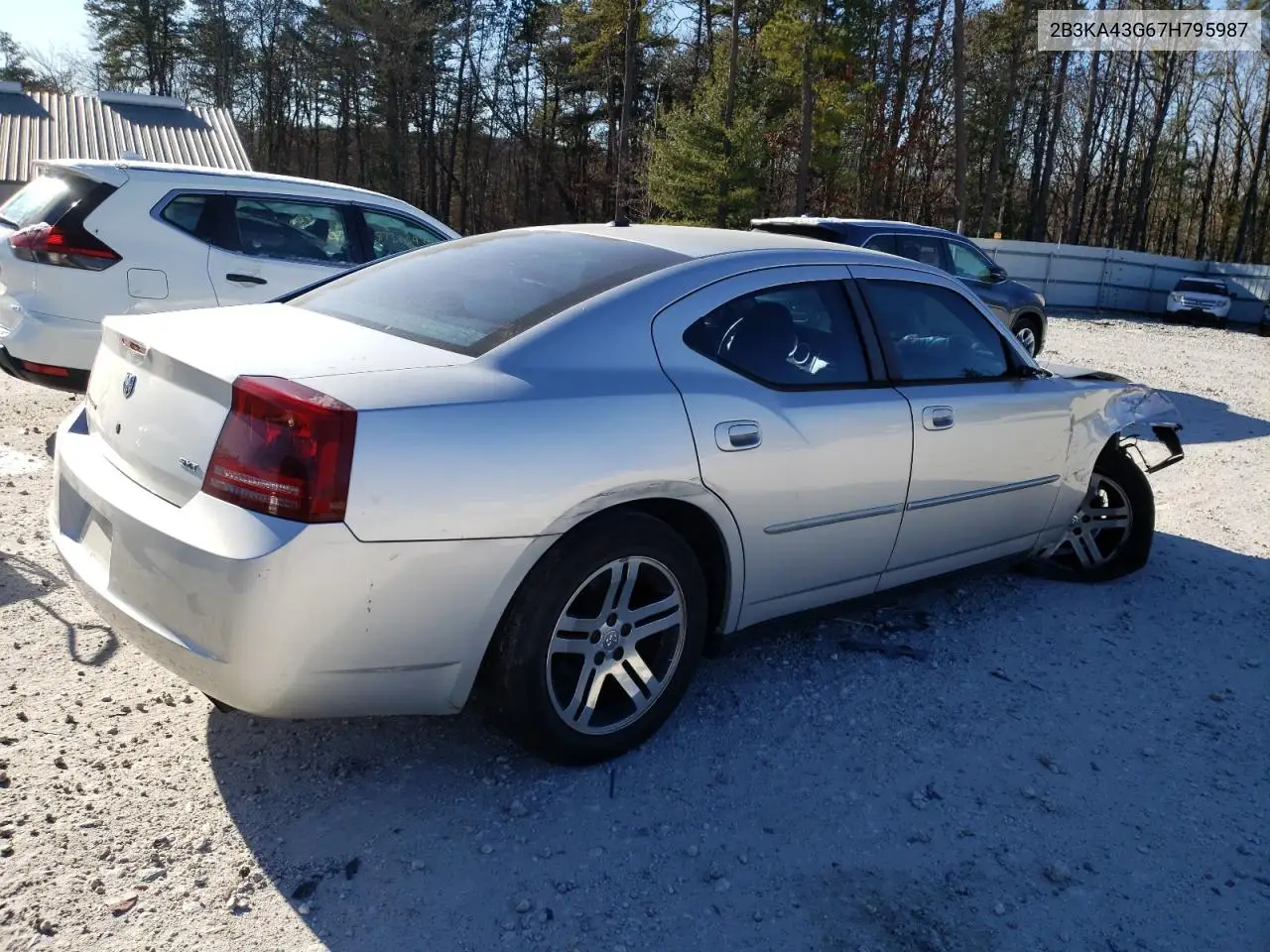 2007 Dodge Charger Se VIN: 2B3KA43G67H795987 Lot: 87891095