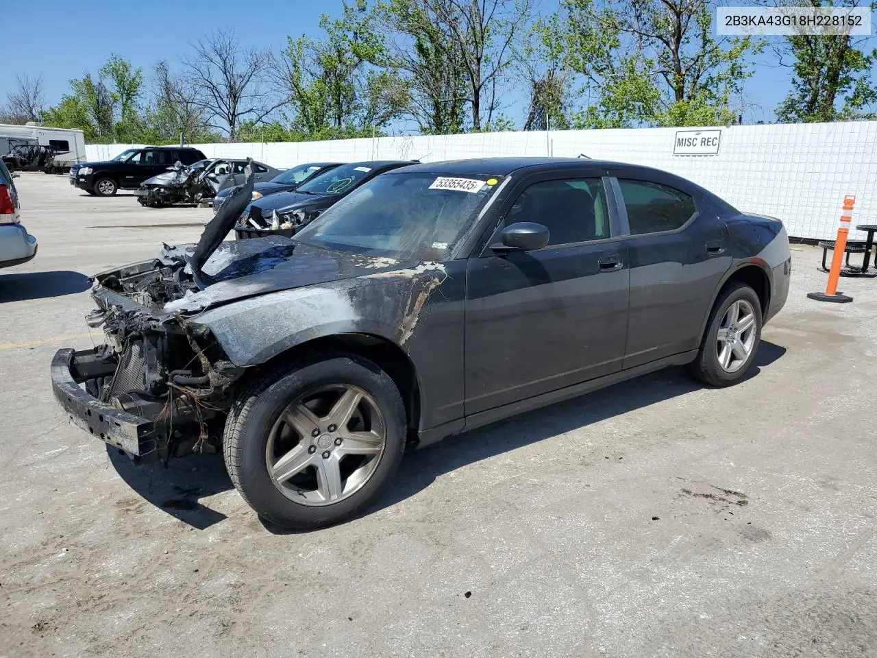 2008 Dodge Charger VIN: 2B3KA43G18H228152 Lot: 53355435