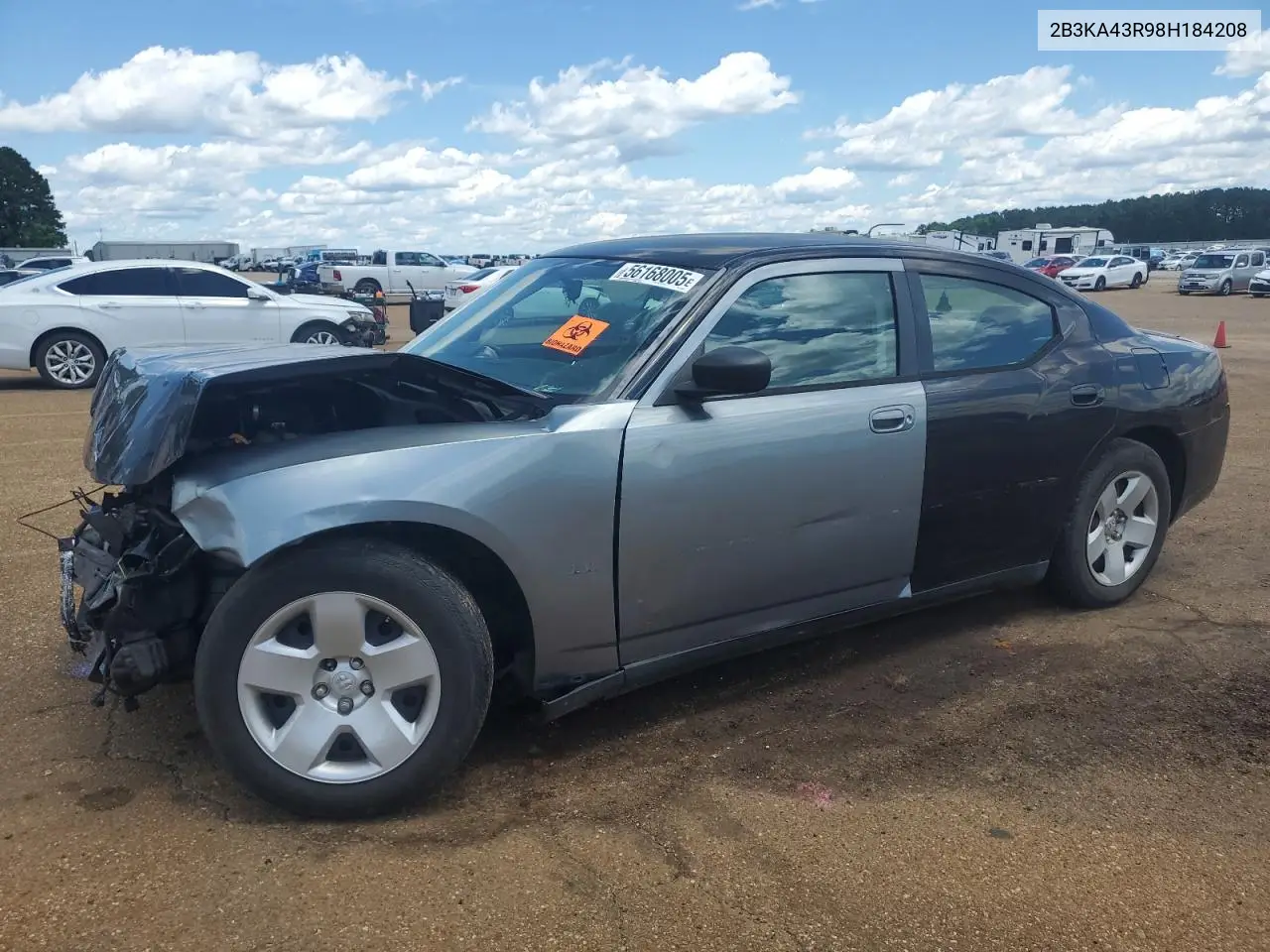 2008 Dodge Charger VIN: 2B3KA43R98H184208 Lot: 56168005