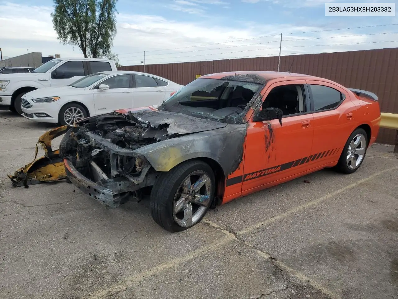 2008 Dodge Charger R/T VIN: 2B3LA53HX8H203382 Lot: 59395525