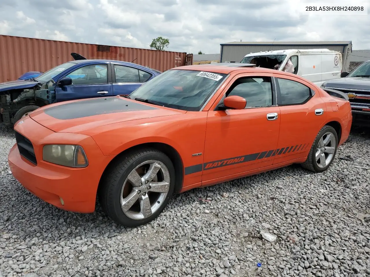 2008 Dodge Charger R/T VIN: 2B3LA53HX8H240898 Lot: 60642355
