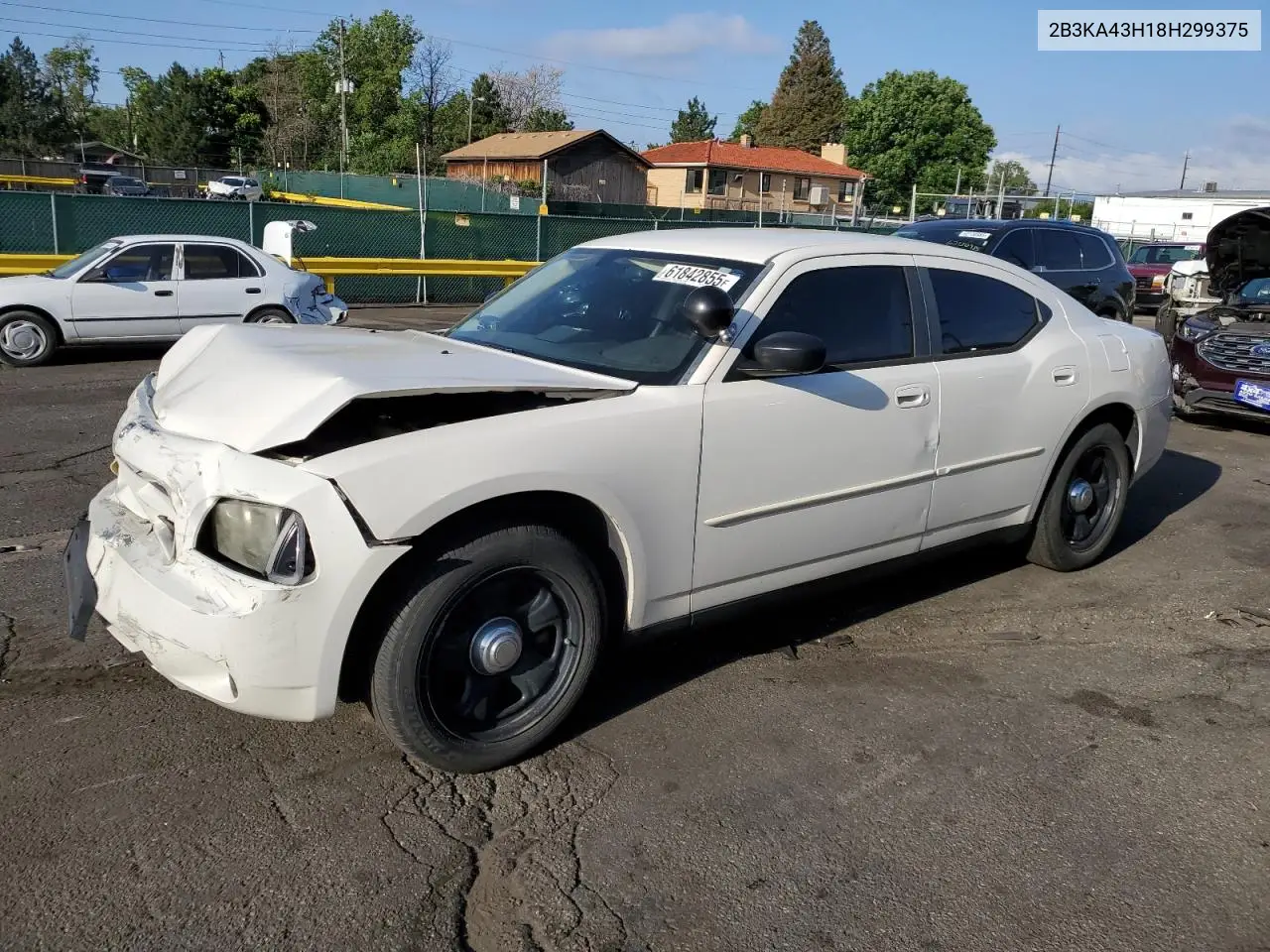 2008 Dodge Charger VIN: 2B3KA43H18H299375 Lot: 61842855