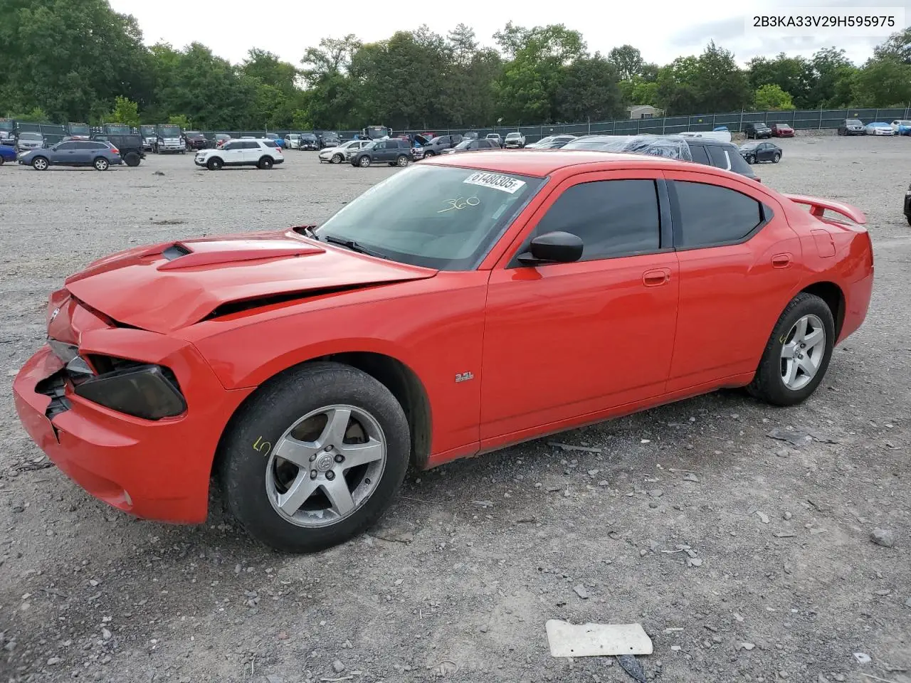 2009 Dodge Charger Sxt VIN: 2B3KA33V29H595975 Lot: 61480305