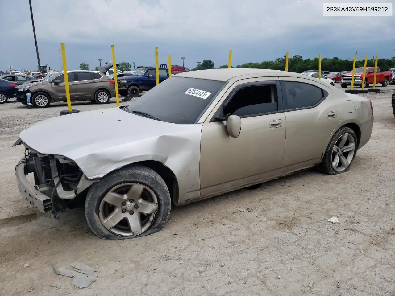 2009 Dodge Charger VIN: 2B3KA43V69H599212 Lot: 62234135