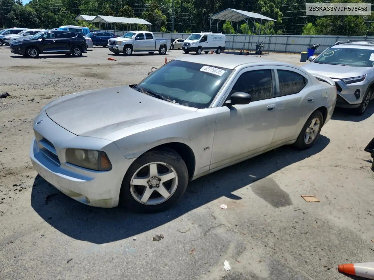 2009 Dodge Charger Sxt VIN: 2B3KA33V79H578458 Lot: 62729835