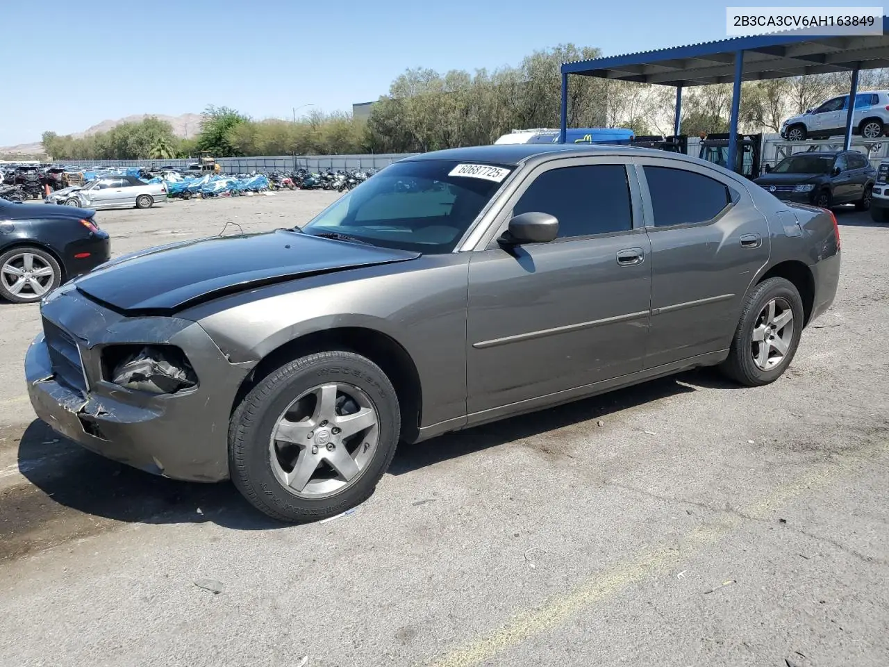 2010 Dodge Charger Sxt VIN: 2B3CA3CV6AH163849 Lot: 60687725