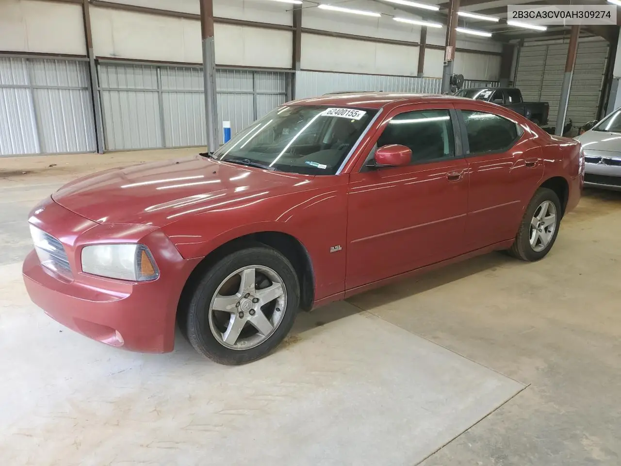 2010 Dodge Charger Sxt VIN: 2B3CA3CV0AH309274 Lot: 62400155