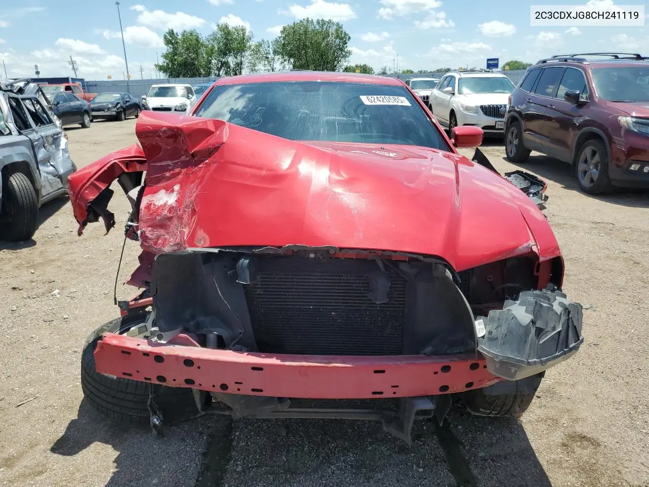 2012 Dodge Charger Sxt VIN: 2C3CDXJG8CH241119 Lot: 62420585