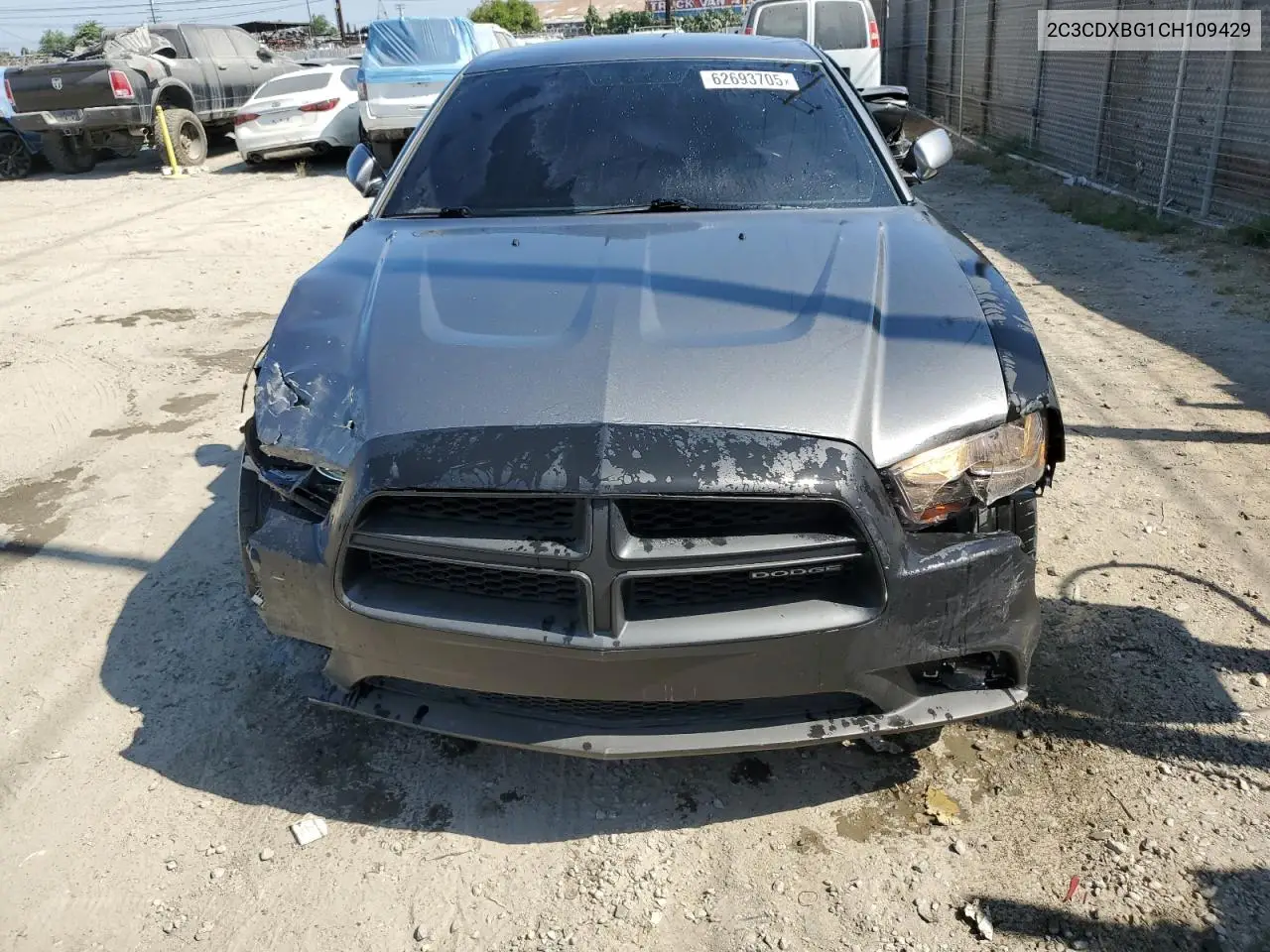 2012 Dodge Charger Se VIN: 2C3CDXBG1CH109429 Lot: 62693705