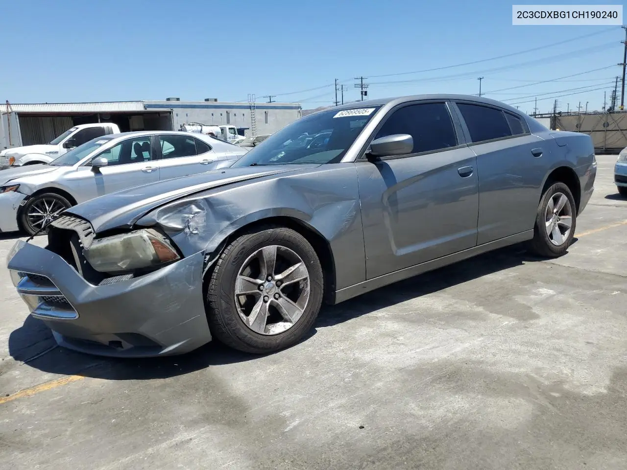 2012 Dodge Charger Se VIN: 2C3CDXBG1CH190240 Lot: 62869505