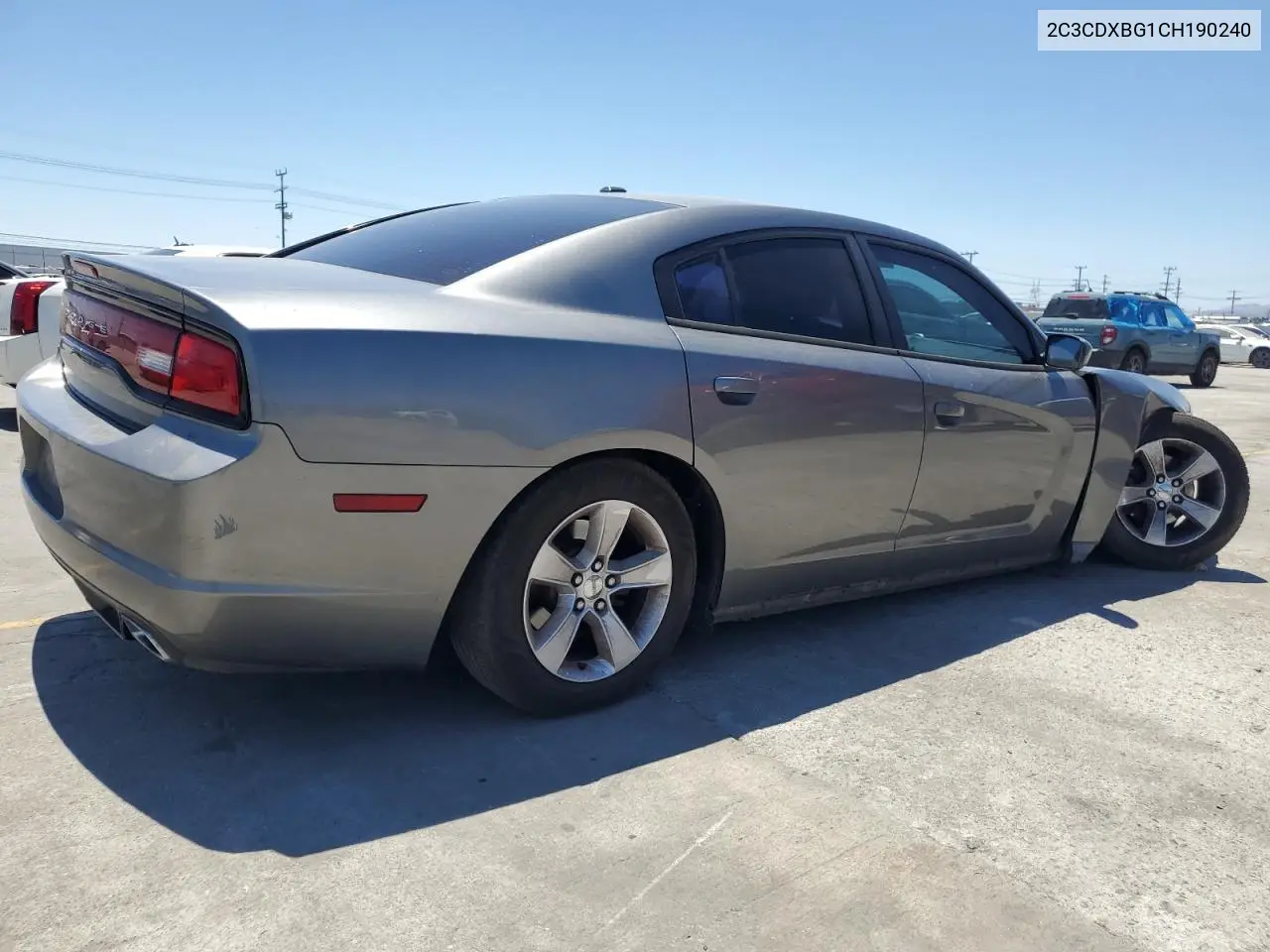 2012 Dodge Charger Se VIN: 2C3CDXBG1CH190240 Lot: 62869505
