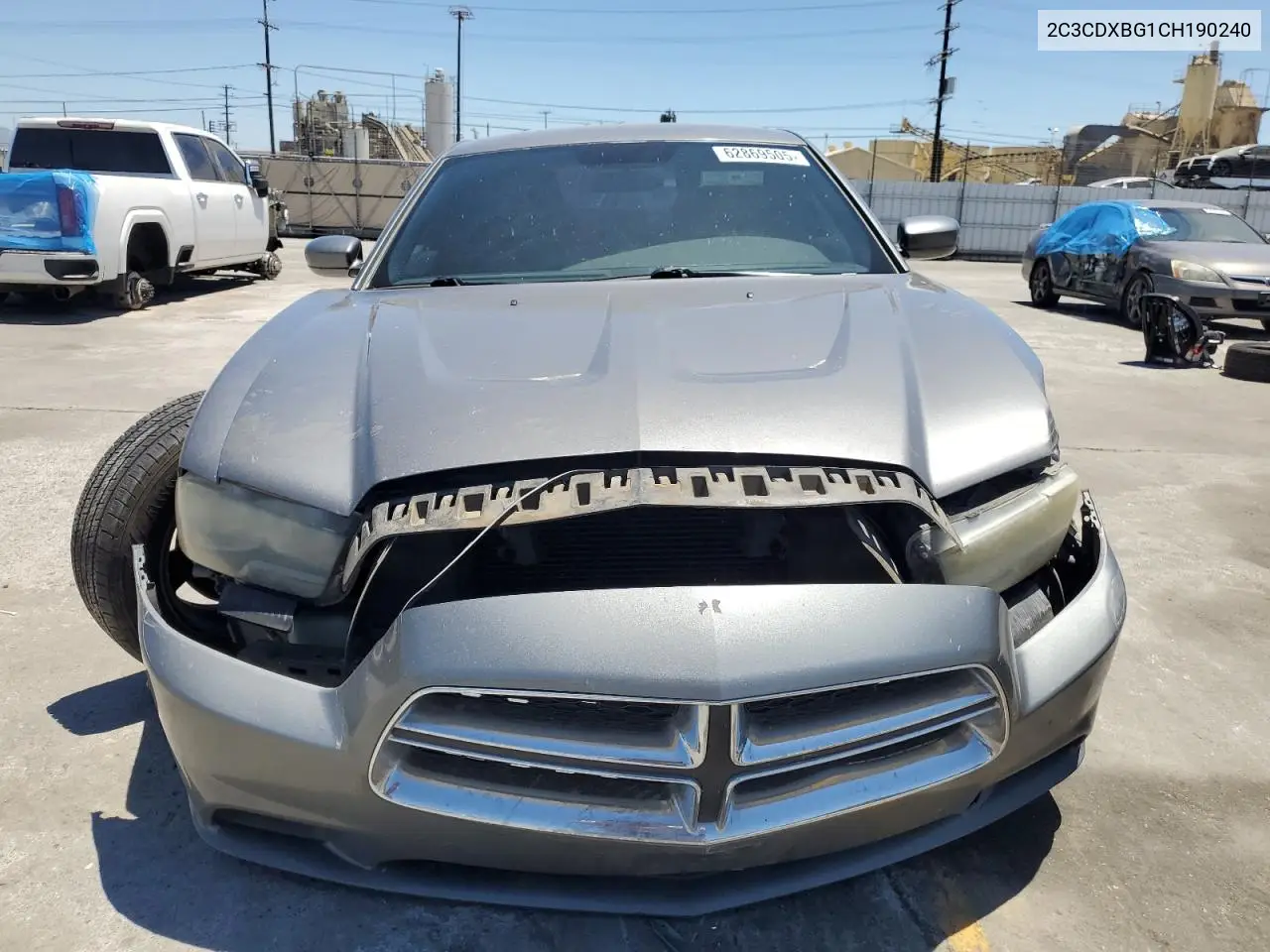 2012 Dodge Charger Se VIN: 2C3CDXBG1CH190240 Lot: 62869505