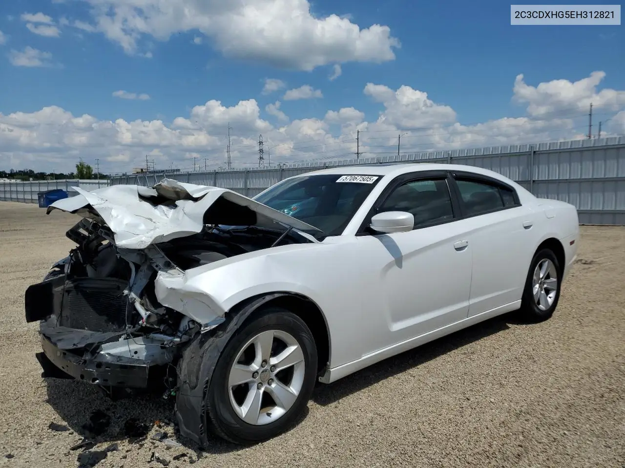 2014 Dodge Charger Sxt VIN: 2C3CDXHG5EH312821 Lot: 57067505