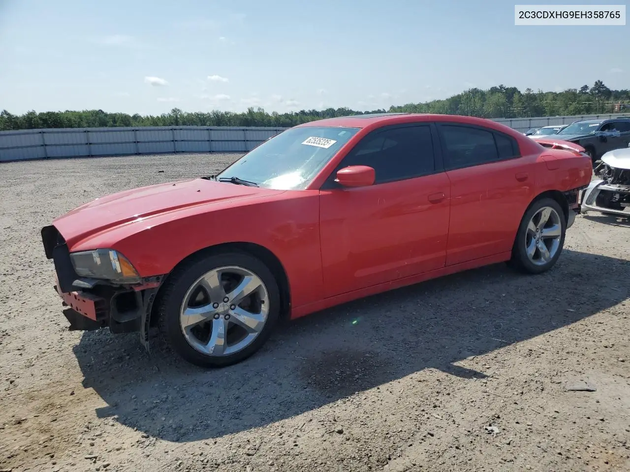 2014 Dodge Charger Sxt VIN: 2C3CDXHG9EH358765 Lot: 62535235
