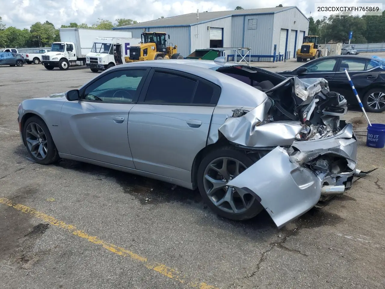 2015 Dodge Charger R/T VIN: 2C3CDXCTXFH765869 Lot: 58900495