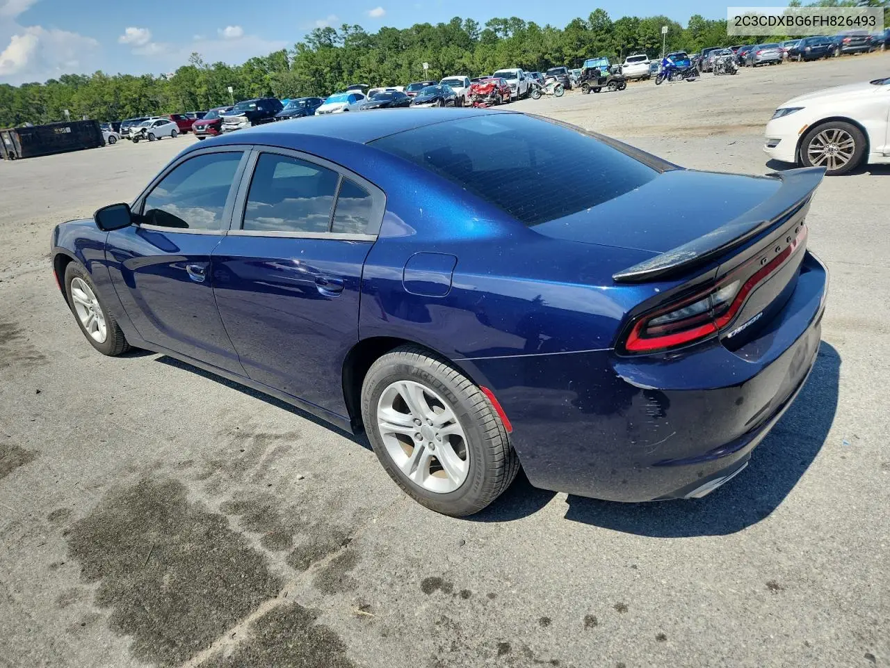 2015 Dodge Charger Se VIN: 2C3CDXBG6FH826493 Lot: 61850615