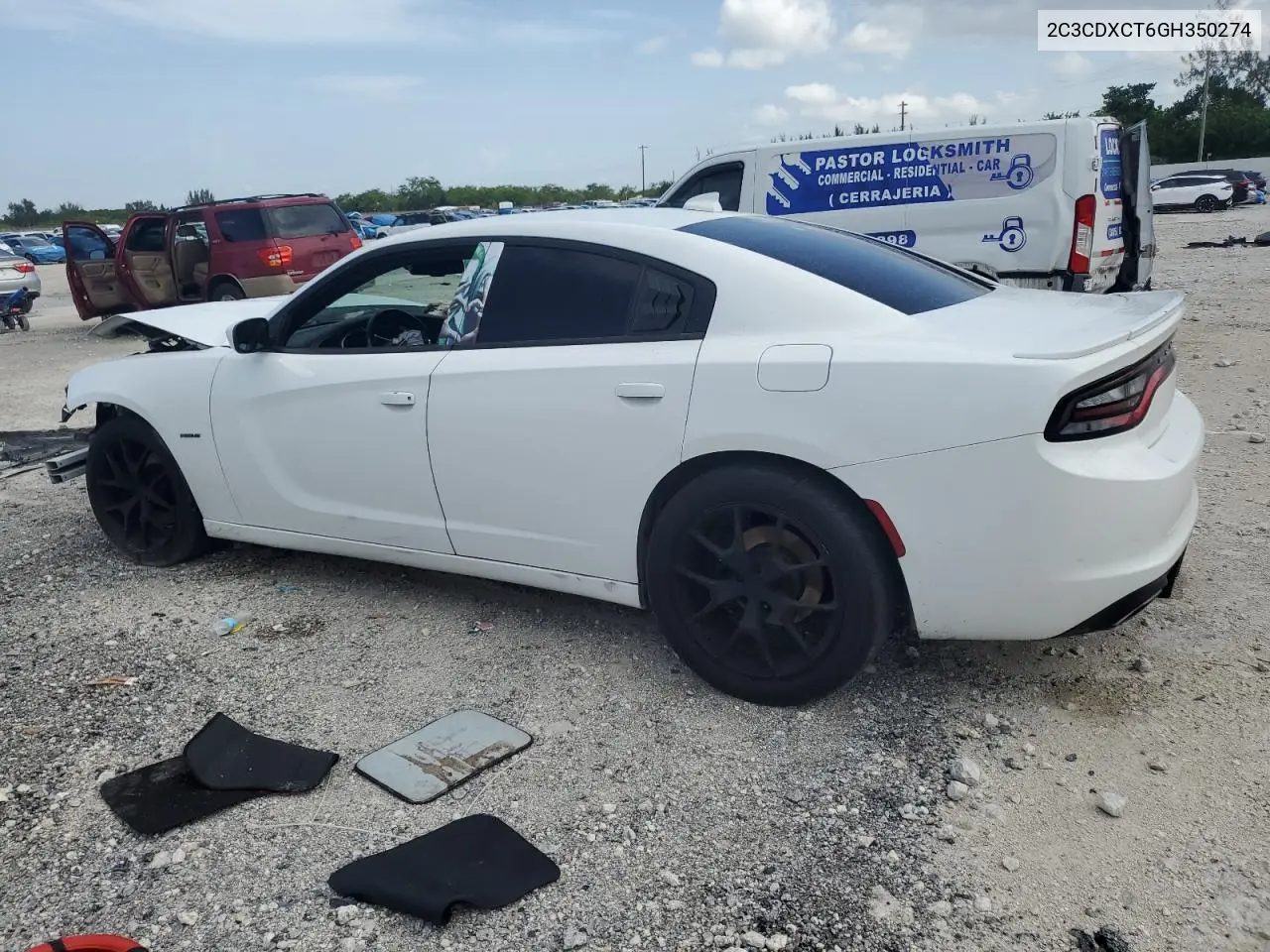 2016 Dodge Charger R/T VIN: 2C3CDXCT6GH350274 Lot: 62575115