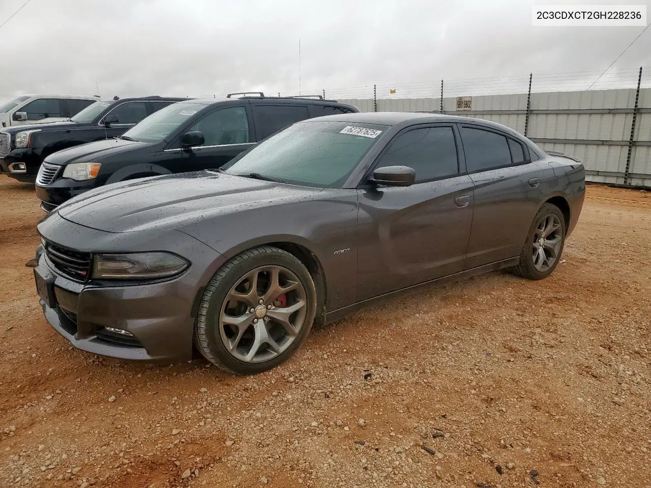 2016 Dodge Charger R/T VIN: 2C3CDXCT2GH228236 Lot: 62787625