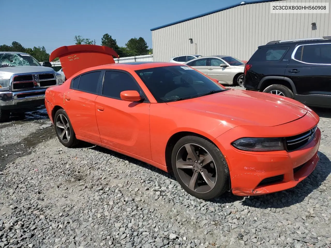 2017 Dodge Charger Se VIN: 2C3CDXBG0HH560908 Lot: 56476815