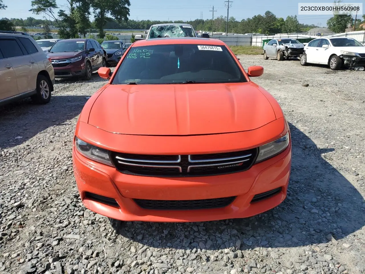 2017 Dodge Charger Se VIN: 2C3CDXBG0HH560908 Lot: 56476815