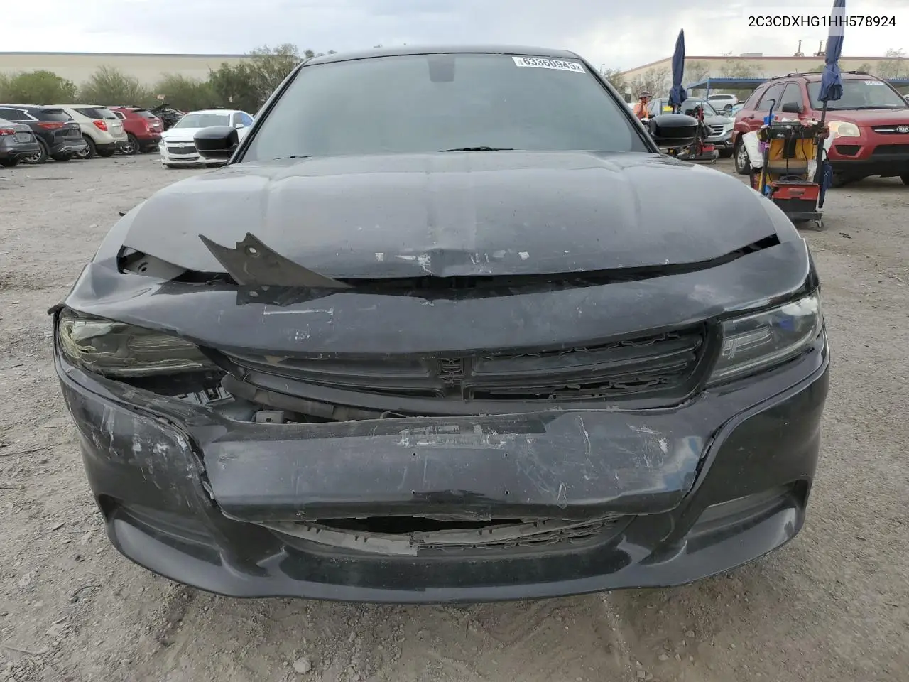 2017 Dodge Charger Sxt VIN: 2C3CDXHG1HH578924 Lot: 63360945