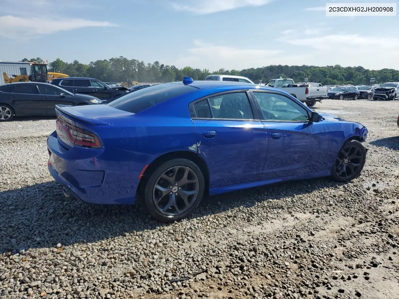 2018 Dodge Charger Sxt Plus VIN: 2C3CDXHG2JH200908 Lot: 57040965