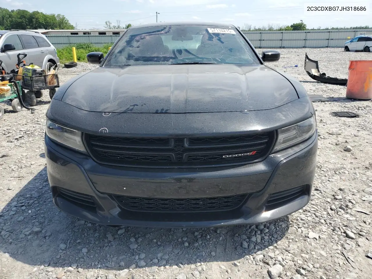 2018 Dodge Charger Sxt VIN: 2C3CDXBG7JH318686 Lot: 57110215