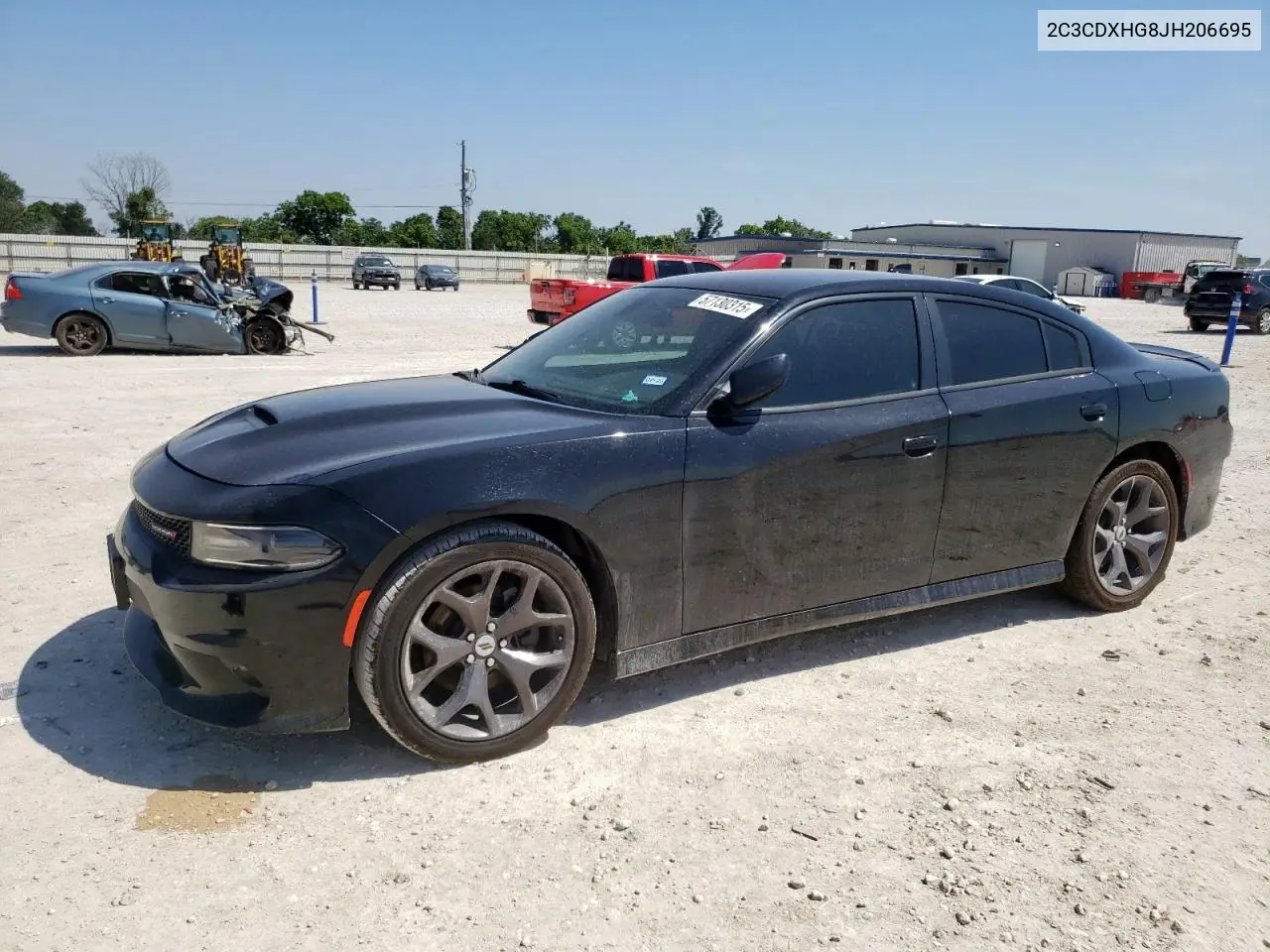 2018 Dodge Charger Sxt Plus VIN: 2C3CDXHG8JH206695 Lot: 57130315