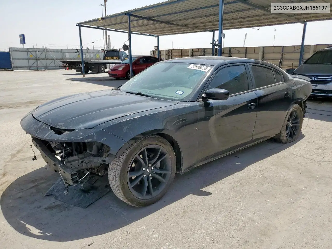 2018 Dodge Charger Sxt VIN: 2C3CDXBGXJH186197 Lot: 60808055