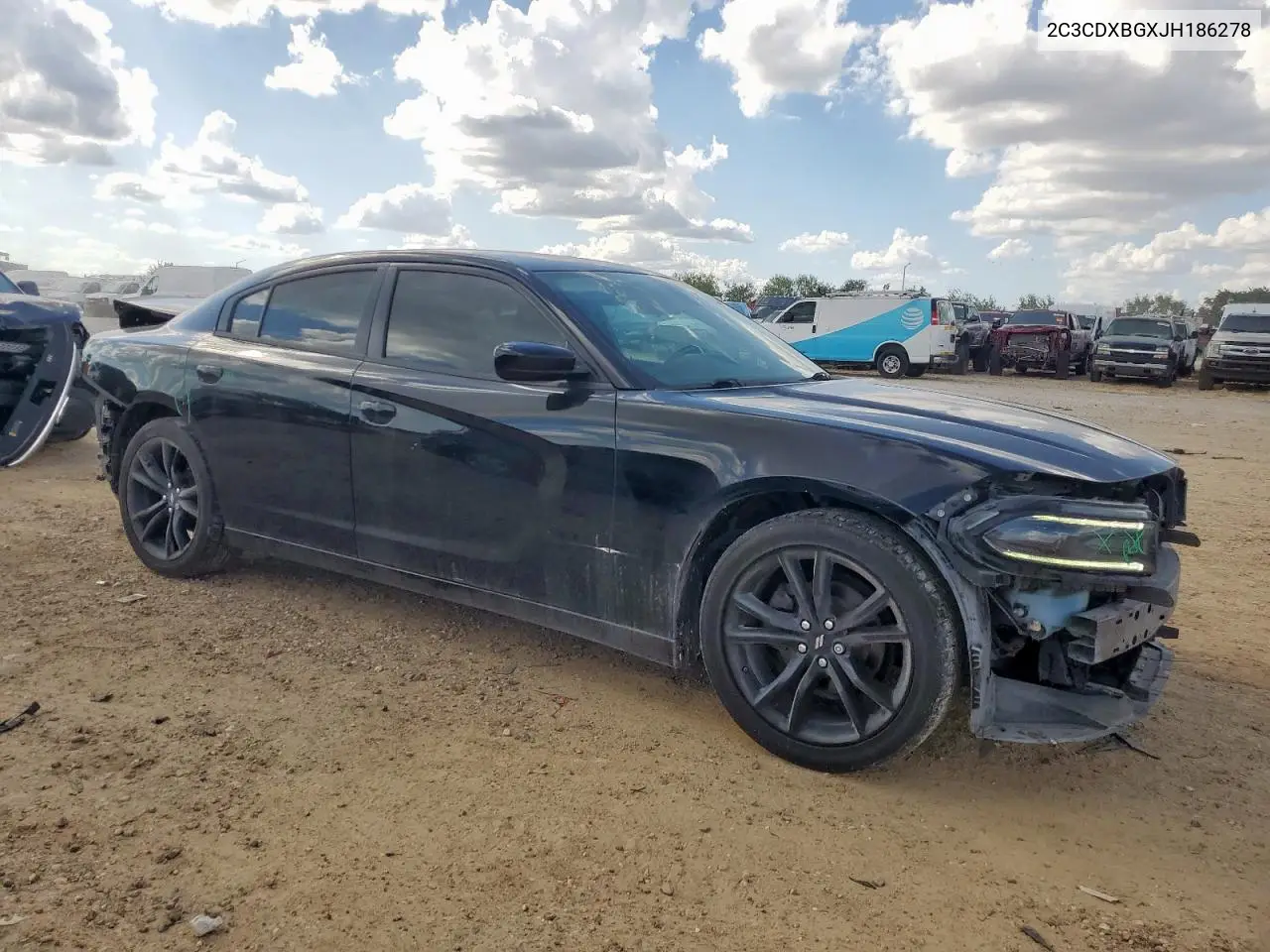 2018 Dodge Charger Sxt VIN: 2C3CDXBGXJH186278 Lot: 62370125