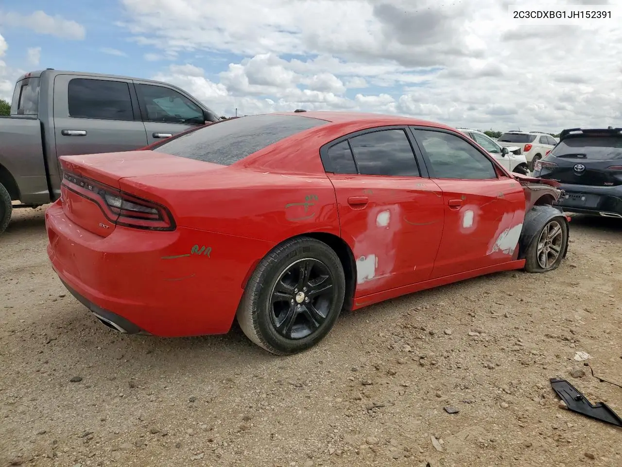 2018 Dodge Charger Sxt VIN: 2C3CDXBG1JH152391 Lot: 62886805