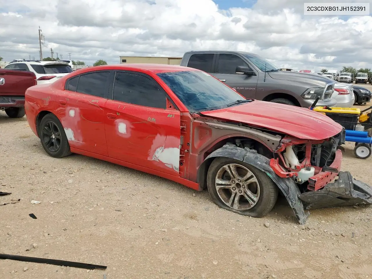 2018 Dodge Charger Sxt VIN: 2C3CDXBG1JH152391 Lot: 62886805