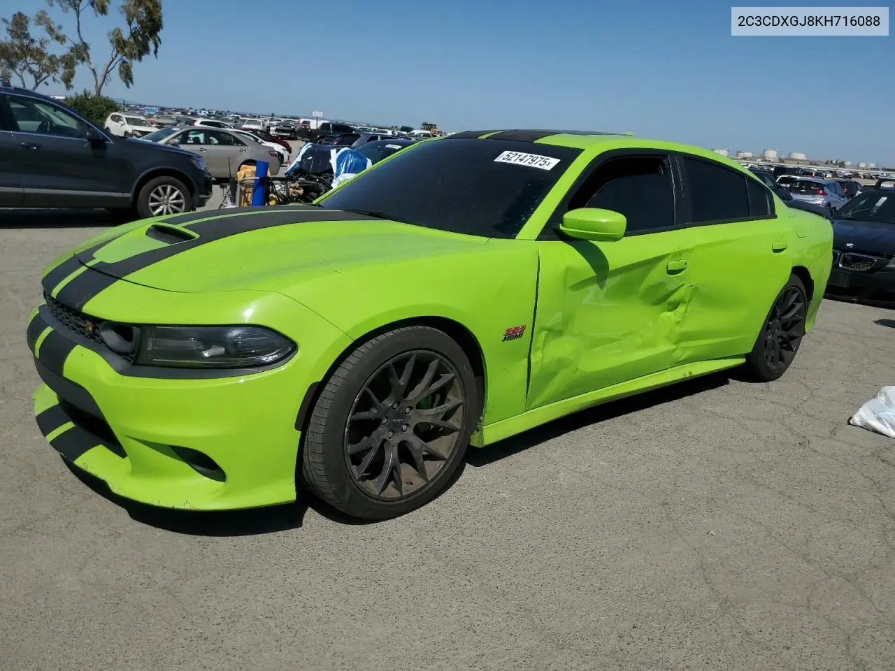 2019 Dodge Charger Scat Pack VIN: 2C3CDXGJ8KH716088 Lot: 52147975