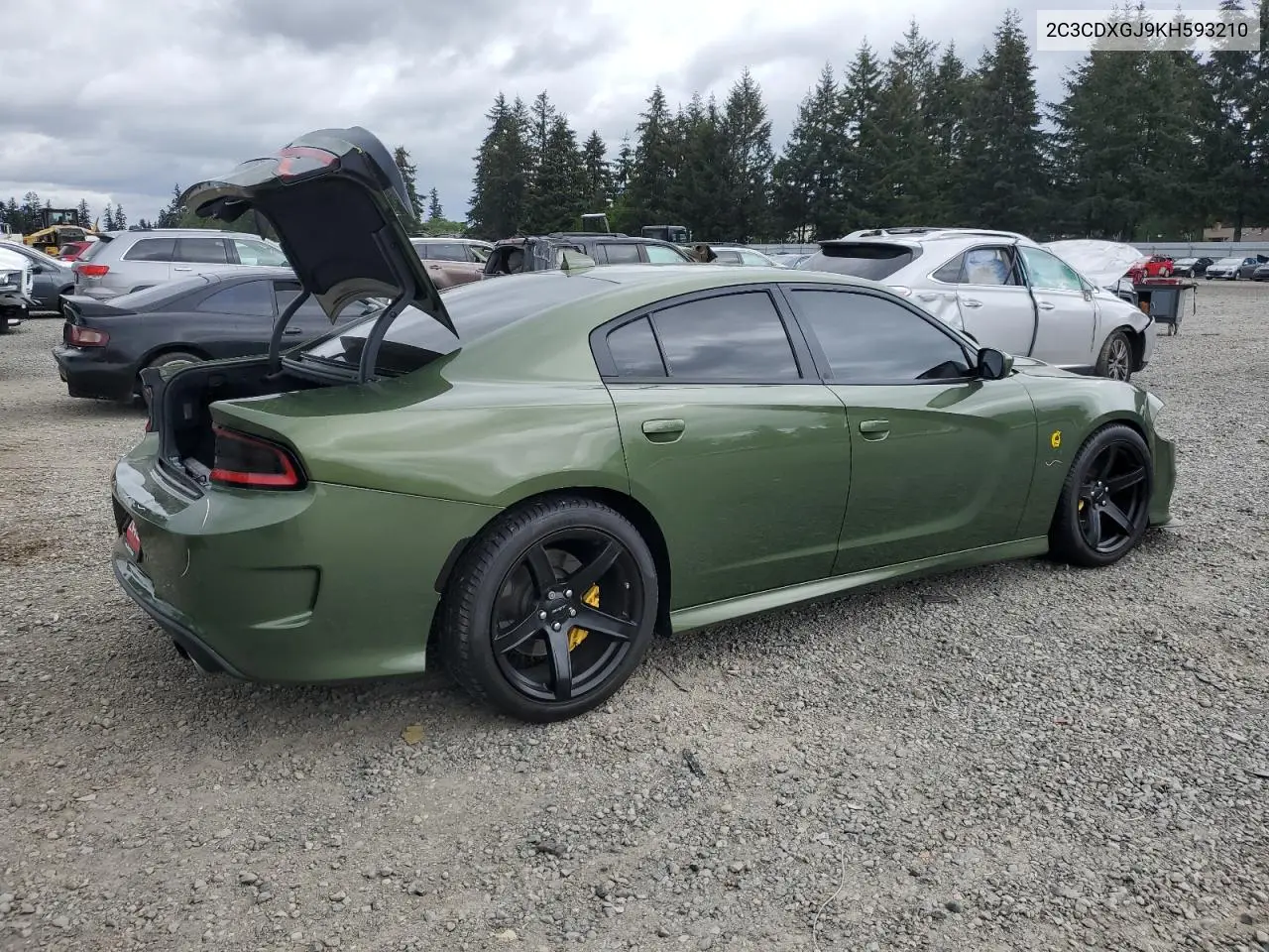 2019 Dodge Charger Scat Pack VIN: 2C3CDXGJ9KH593210 Lot: 56586775