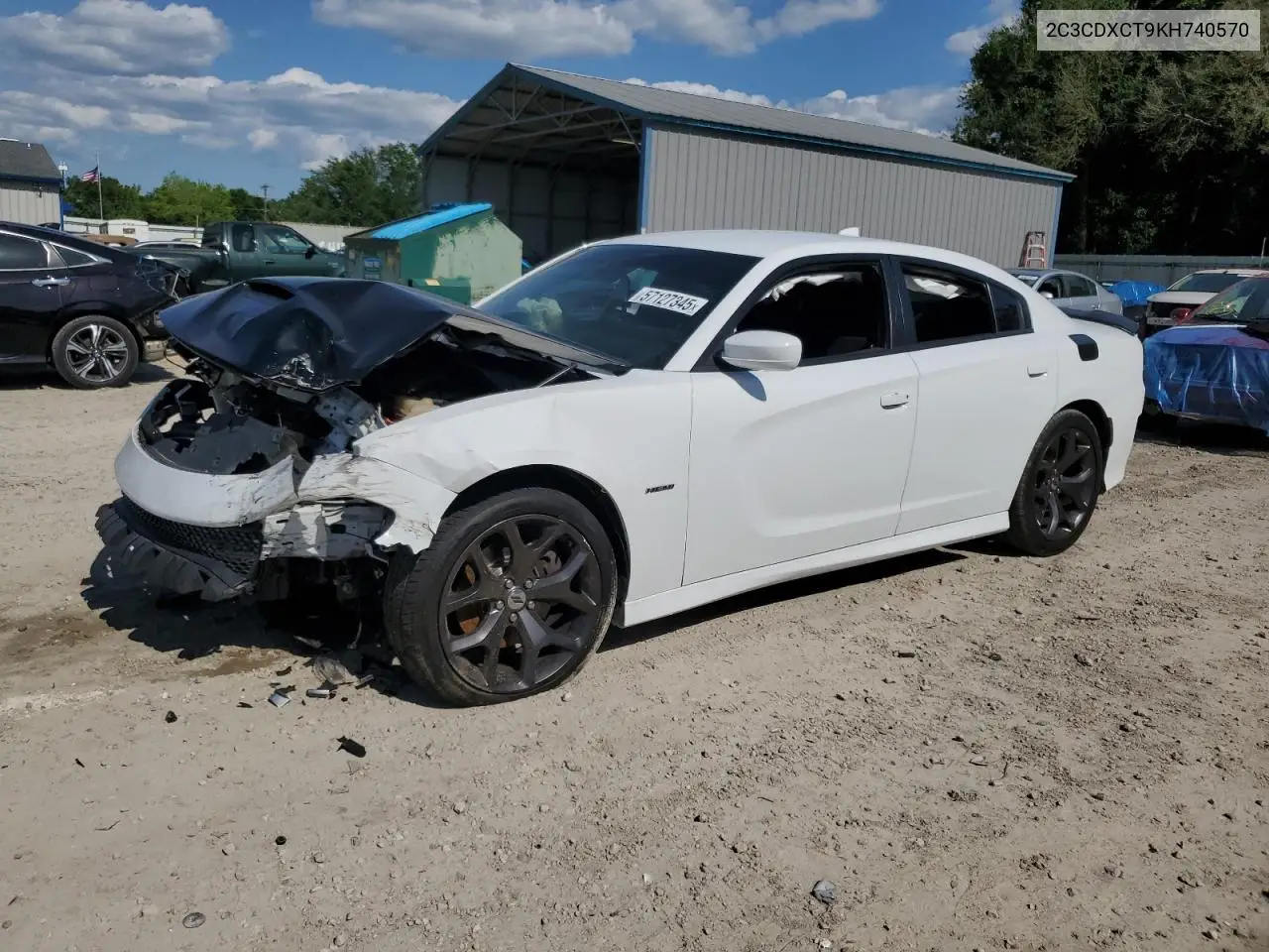 2019 Dodge Charger R/T VIN: 2C3CDXCT9KH740570 Lot: 57127345