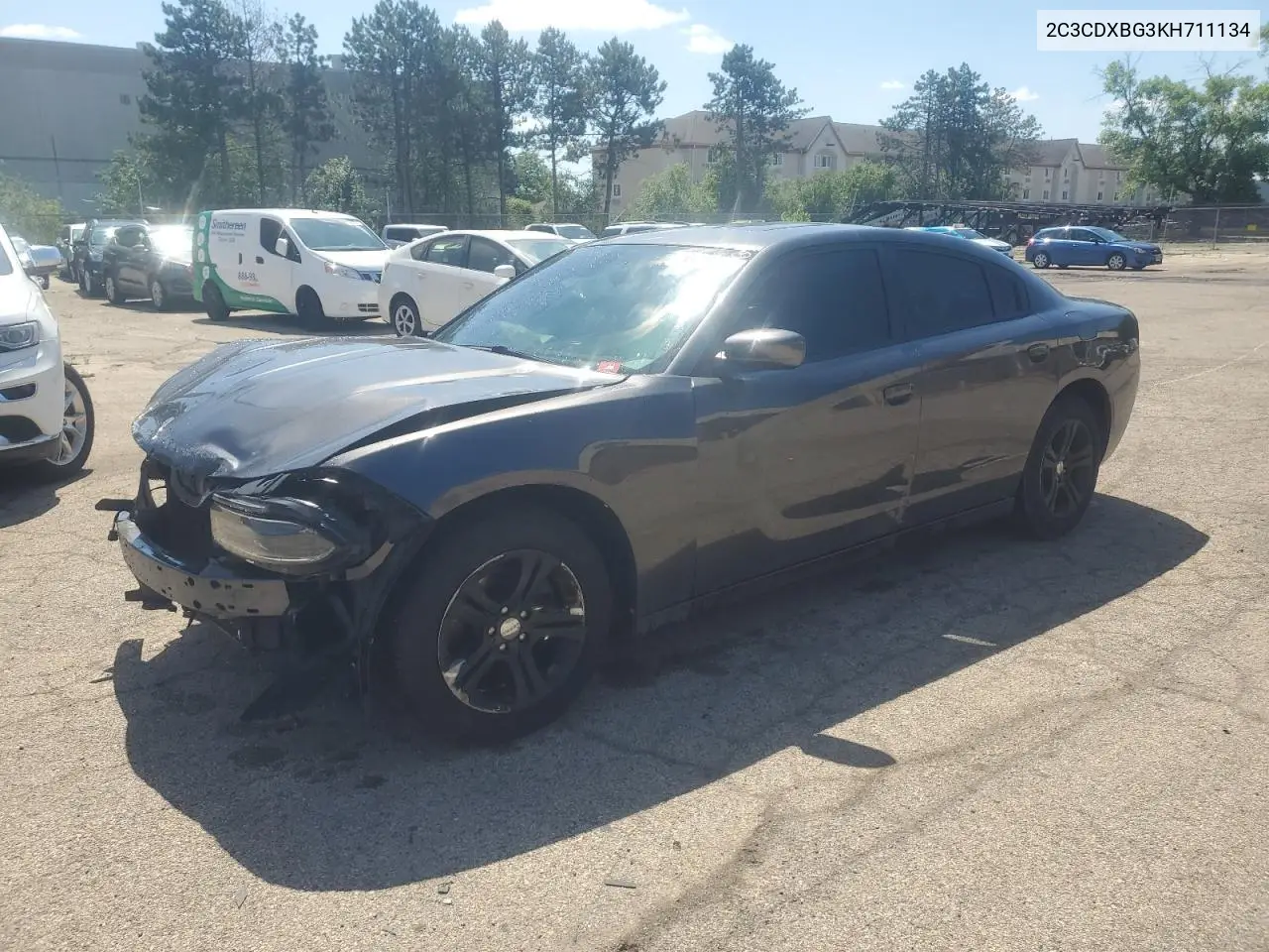 2019 Dodge Charger Sxt VIN: 2C3CDXBG3KH711134 Lot: 61253235