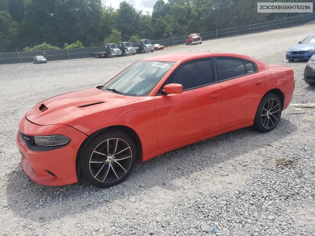 2019 Dodge Charger Sxt VIN: 2C3CDXBG5KH753286 Lot: 61360885