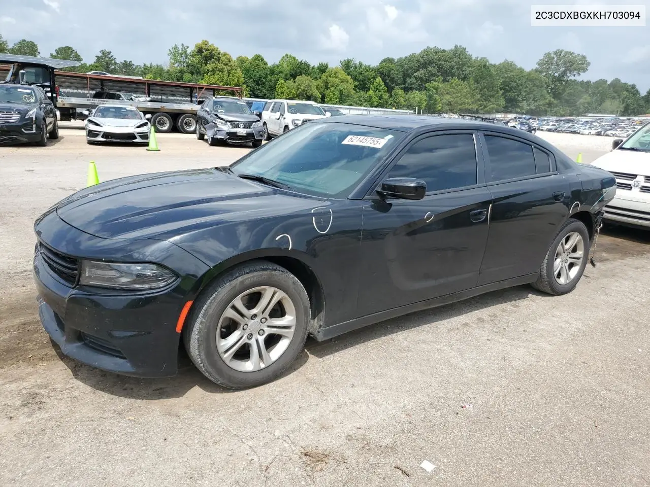 2019 Dodge Charger Sxt VIN: 2C3CDXBGXKH703094 Lot: 62145755
