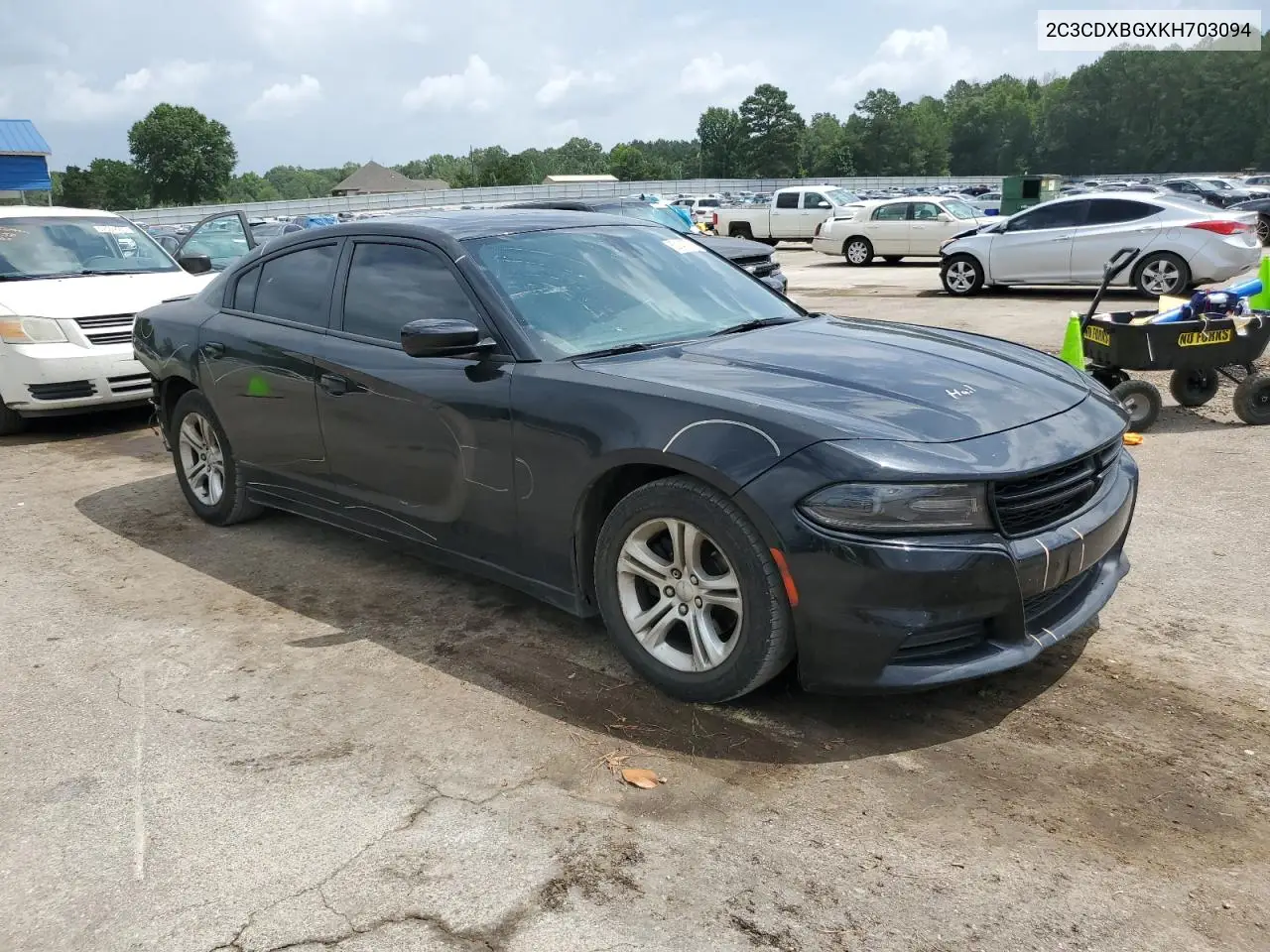2019 Dodge Charger Sxt VIN: 2C3CDXBGXKH703094 Lot: 62145755