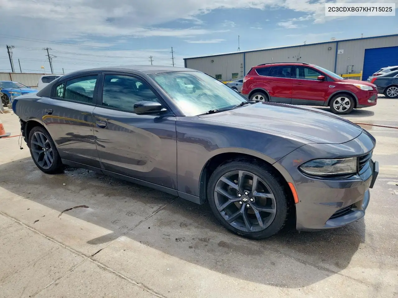 2019 Dodge Charger Sxt VIN: 2C3CDXBG7KH715025 Lot: 62693055